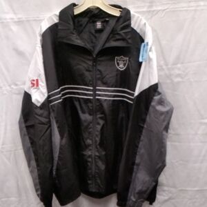 NFL Black and Gray Windbreaker Jacket